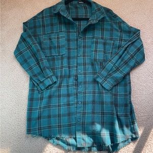 Boohoo oversized flannel